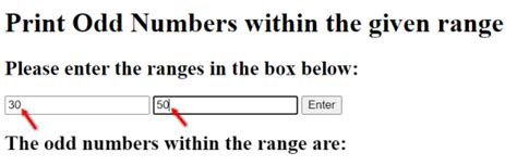How to print Odd Numbers in JavaScript – Multiple methods.